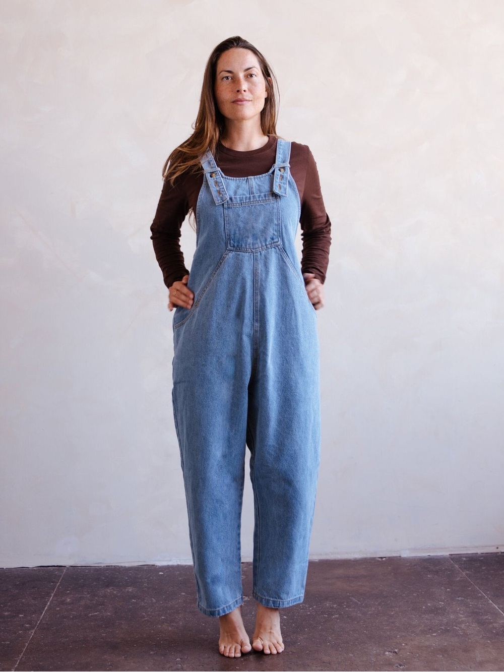 The Simple Folk Oversized Denim Dungaree Overalls $225 Sold Out Size Small